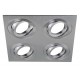 Foco basculante cuadrado empotrar Aluminio 4L, para Lámpara GU10/MR16, Wengué ó Texturizado
